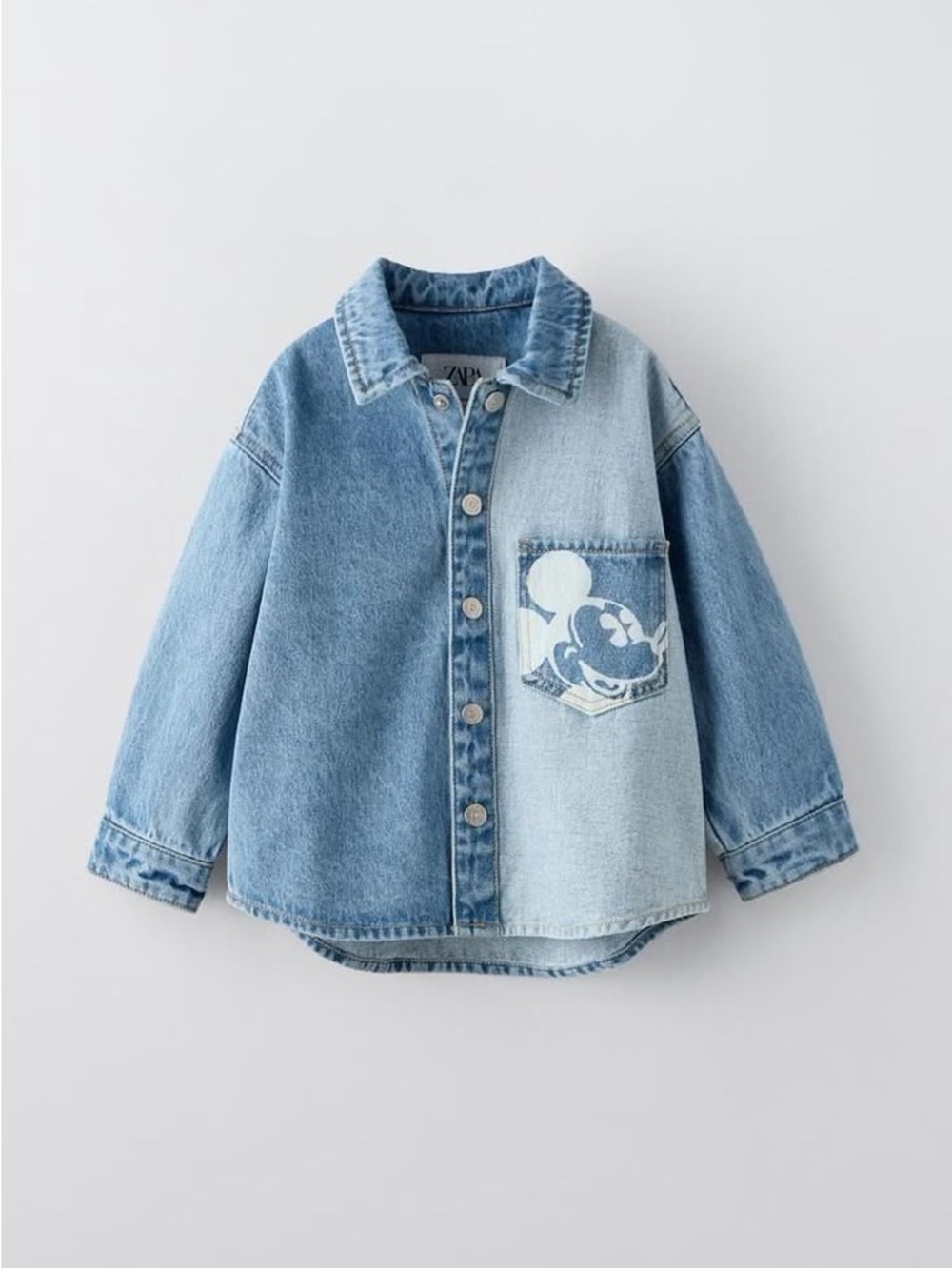 Zara Disney Mickey Mouse denim jacket Size 2